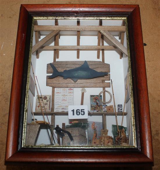 La Ruee Vers lArt framed tableau, Peche au Gros, with certificate